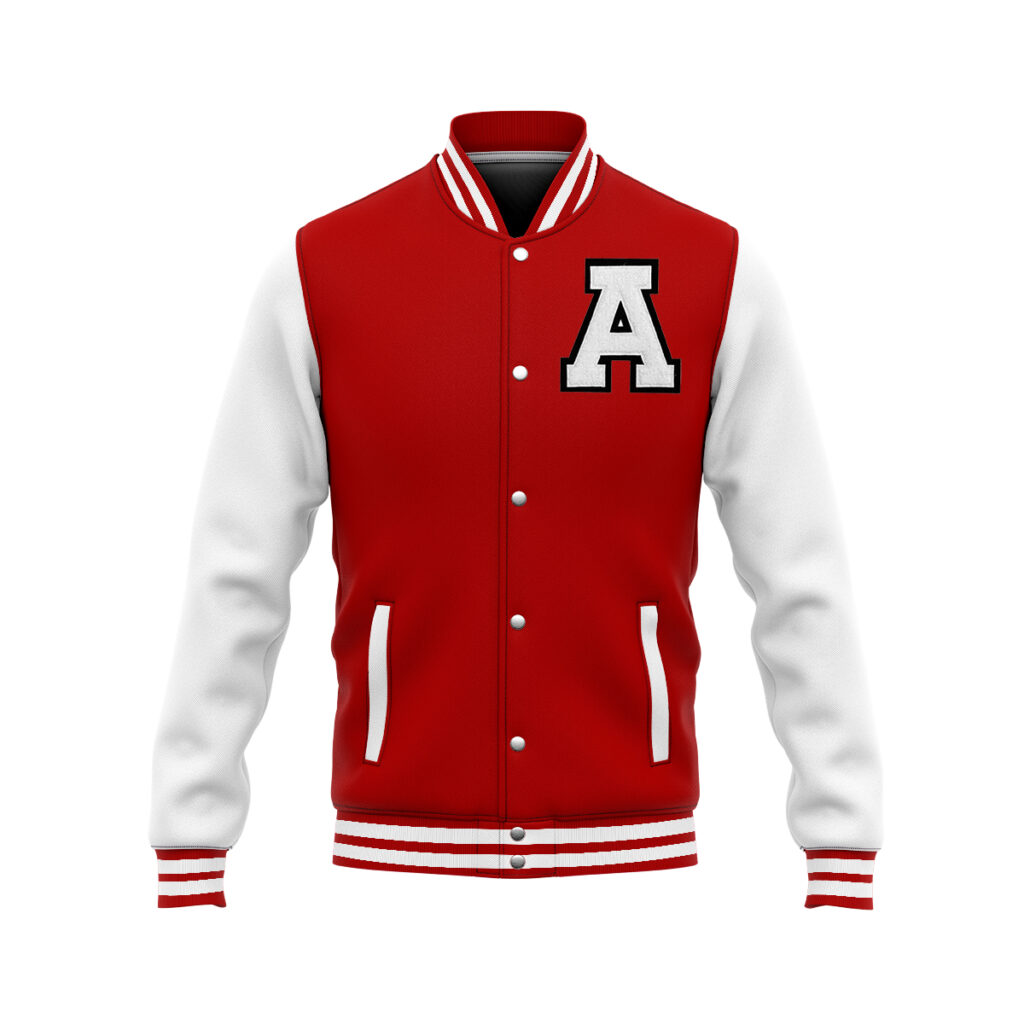 Customizable Letterman Jacket RED Shirtsy On Demand Tee Printing